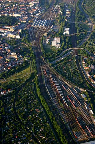 Karlsruhe - Eisenbahnschienen beim Hauptbahnhof